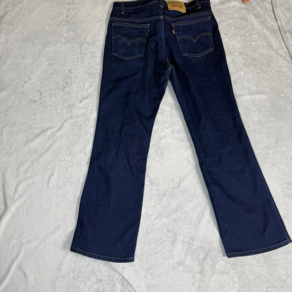 Vintage Levi's 517 Jeans Men's 38x30 Orange Tab Dark Wash Bootcut USA 4182